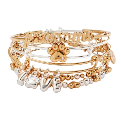 Alex and Ani Puppy Love Bangles, Set of 5