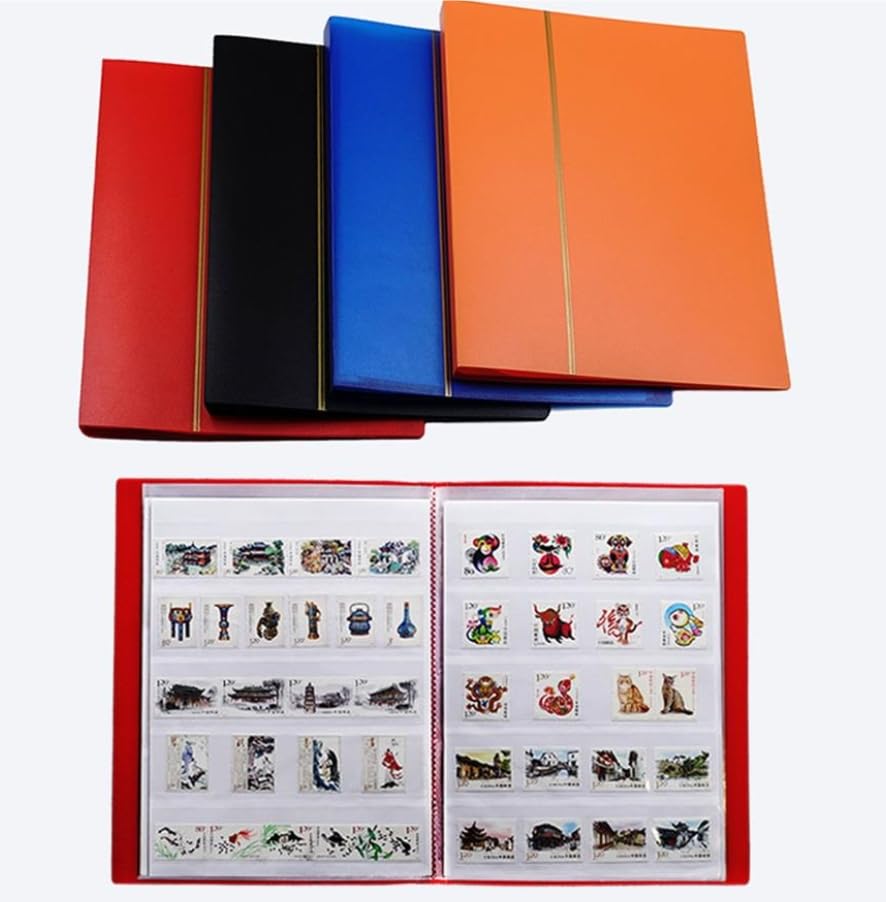 Luminexia 1*Álbum de Sellos,clasificador 60 Paginas,Material de PP,Gran Capacidad,a Prueba de Polvo y a Prueba de Humedad,protección de Doble Capa,Clasificador de Sellos