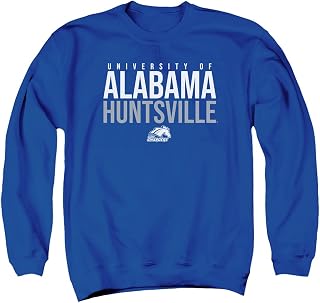 LOGOVISION University of Alabama Huntsville Official Stacked Unisex Adult Crewneck Sweatshirt