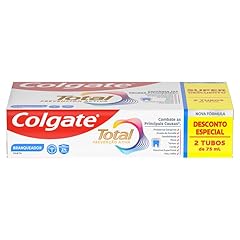 Colgate Totale prevenzione attiva sbiancante dentifricio 2x75ml | Combatte le cause principali* dei problemi di salute orale | Protezione antibatterica 24 ore | Clinicamente testato