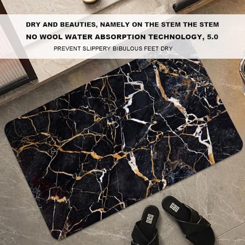 Image of FIGMENT 3D Anti-Slip Water Absorbent Bathroom Mat | Quick Dry Rectangular Bath Mat for Home, Kitchen Doorway, Office & Entryway Use | Soft, Odour-Free & Easy Clean Floor Mat (60x40 cm)