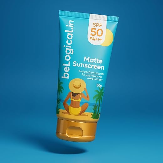 beLogical Matte Sunscreen | SPF 50+++ Sunscreen for All Skin Type | UVA/UVB &amp; Blue Light Protection