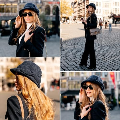 Siggi Dames Wol Vilt Cloche Hoed Winter Hoeden voor Vrouwen 1920 Vintage Fedora Bowler Emmer Hoed Verpakbaar