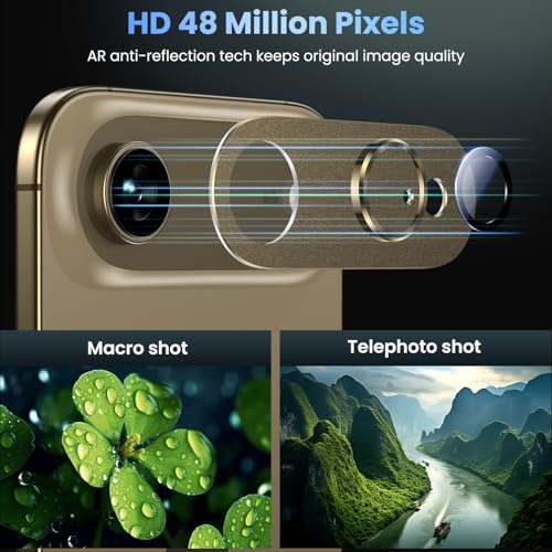 Image of Uyiton Compatible with iPhone Air Camera Lens Protector - [Not Easy to Break][Strong Adsorption][Case-Friendly] Metal Tempered Glass Rear Camera Screen Cover - Brown