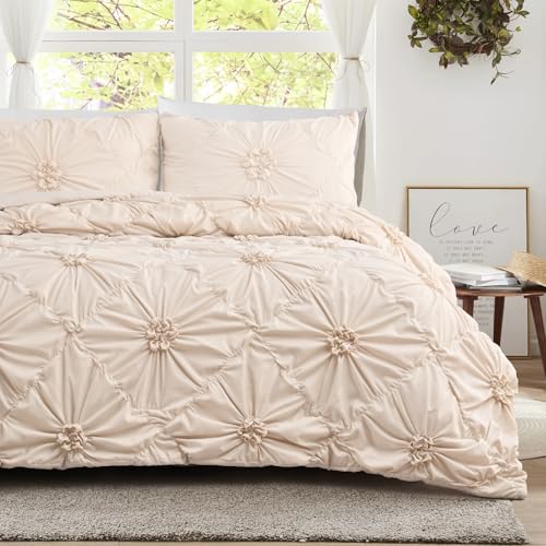 Uspring Quilts King Size Elegant Flower Bedding Set with 2 Pillow...