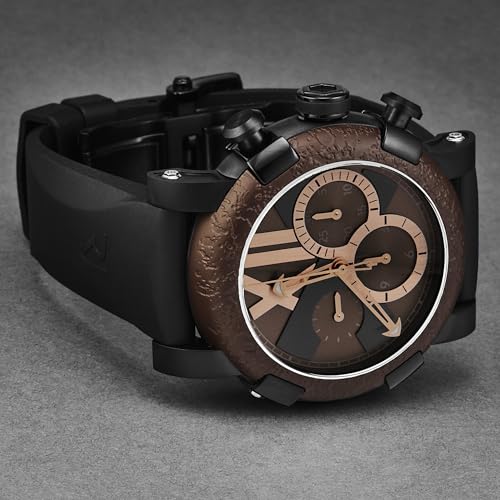 Romain Jerome Men's 'Titanic-DNA Chronograph Brown Dial Black Rubber Strap Automatic Watch RJ.TI.CH.303.20 - Image 2