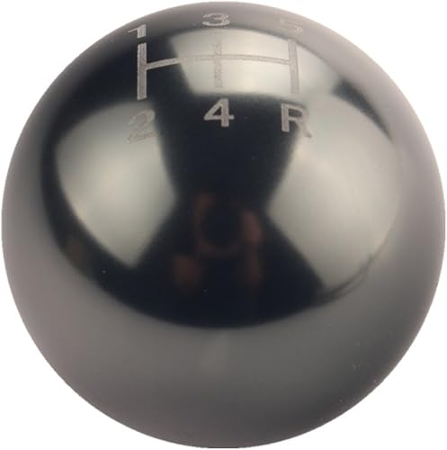 Dewhel JDM Cabeza redonda para palanca de cambios de 5 velocidad tracción manual, pomo de palanca atornillable M10 x 1,5 en para Honda Acura, Titanio