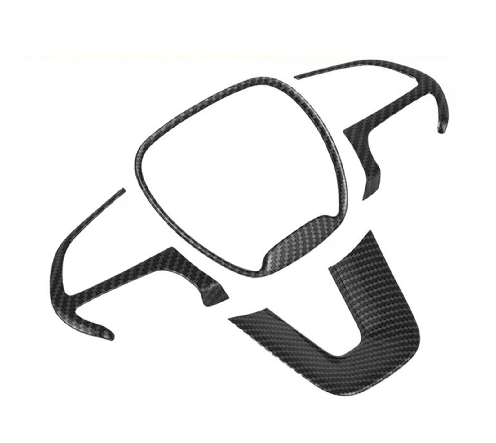 Mbxpxe Carbon Fiber 4Piece Trim Sticker Accessories Steering Decoration Sticker For Dodge For Challenger For Durango For Charger 2015 2016 2017 2018 2019 2020 Car Abs Car Interior Decoration(Carbon Fiber 4Piece)
