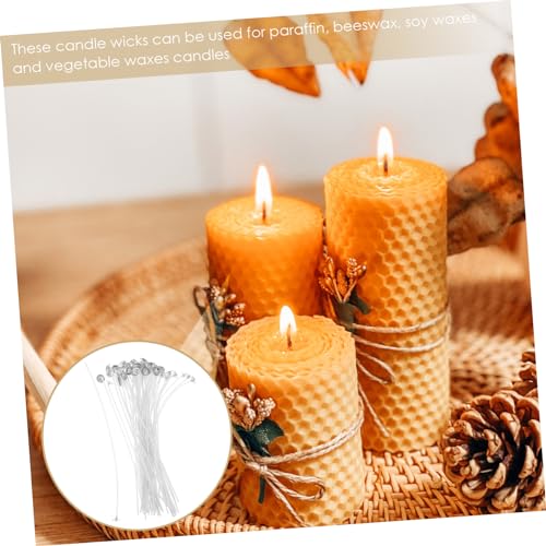 Mechas para velas de algodón para DIY, 50 unidades miniatura 4