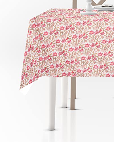 Image of Amazon Brand - Umi Super Soft Brushed Microfiber Cotton Dining Table Cloth, Printed Rectangular 6 Seater Table Cover 60X90(Inches)