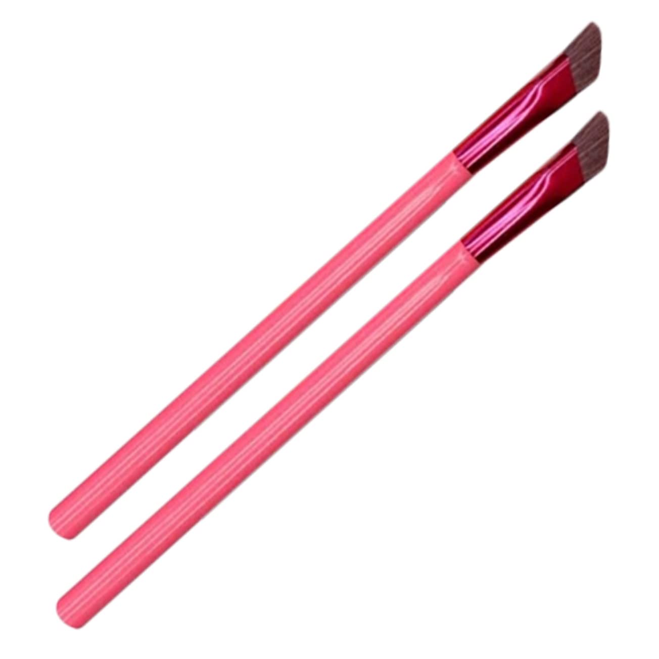 4 Set Elegante Set Trucco Da Donna Pennello Per Sopracciglia Angolato Pennello Bellezza Quotidiana 2 Pezzi * 4