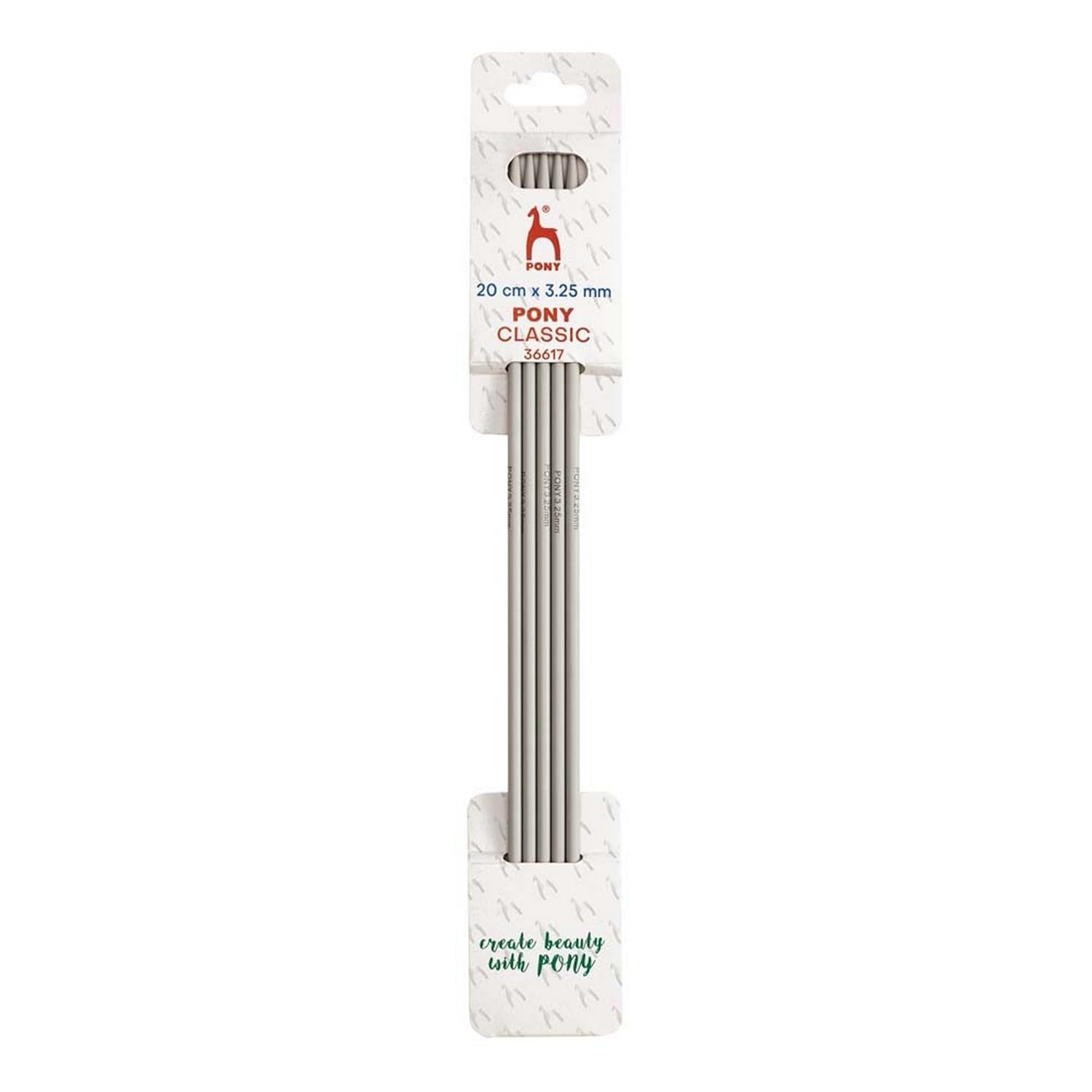 Pony Classic Double Pointed Needles Aluminium 20cm 3.25mm 1pc