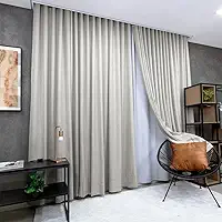 Cortina Gaze Linho 6,00x2,60 Com Blackout Trilho Duplo (Cinza)