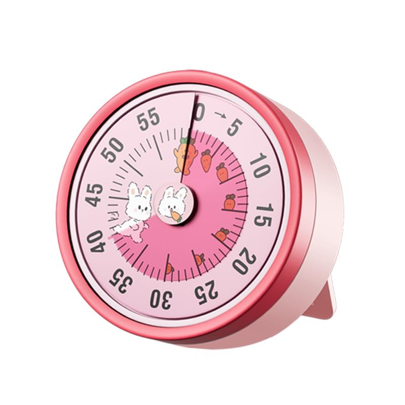勉強タイマー キッチンタイマー キッチンカウントダウン クッキングタイマー リマインダー 学生用 時間管理 ピンク Kn07-pink