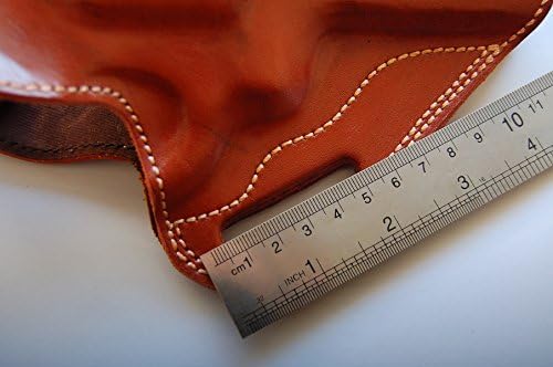 Handcrafted Leather Belt Holster for Ruger Redhawk 4.4.20 inch Barrel (R.H) Black Tan