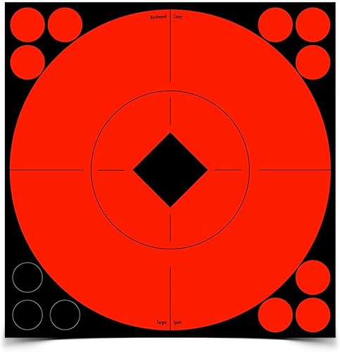 Birchwood Casey Target Spots Orange Bright High-Contrast Self-Adhesive Bull's Eyes Paper Shooting Targets