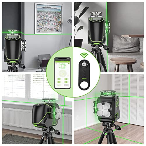 Huepar 12 Linien 3D Laserniveau mit Bluetooth und LCD-Display