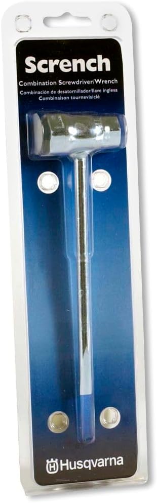 Husqvarna Chainsaw Scrench, 1.5" L x 3.2" W x 11.5" H Multipurpose Chainsaw Tool, 2-in-1 Screwdriver and Wrench for Removing, Tightening and Loosening Chainsaw Parts