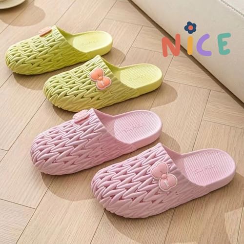Women's Cute Soft Slippers with Drainage Holes Lightweight Non-Slip Breathable Bathroom Pool Sandals4