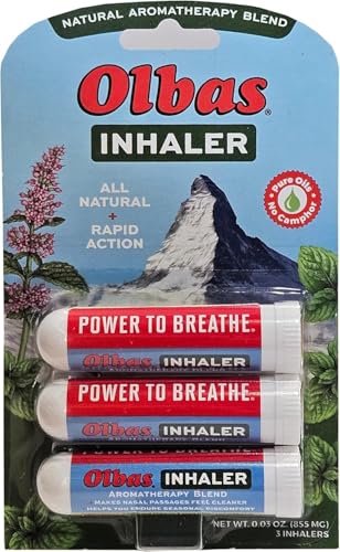 Inhaler With Natural Oils, 0.01 Oz Each, 3 Pack, Pocket Size
