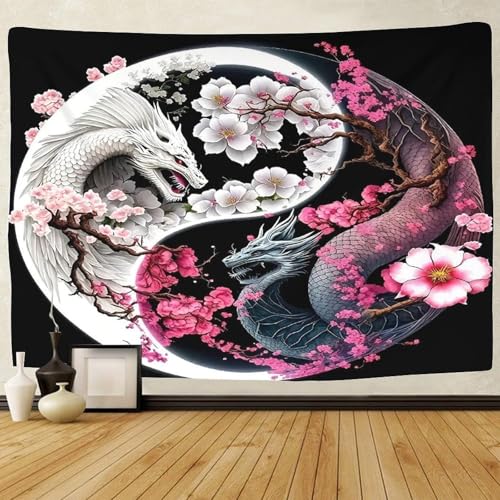 Tenture Tai Chi 3D pour salon et chambre d'enfant 180x230cm