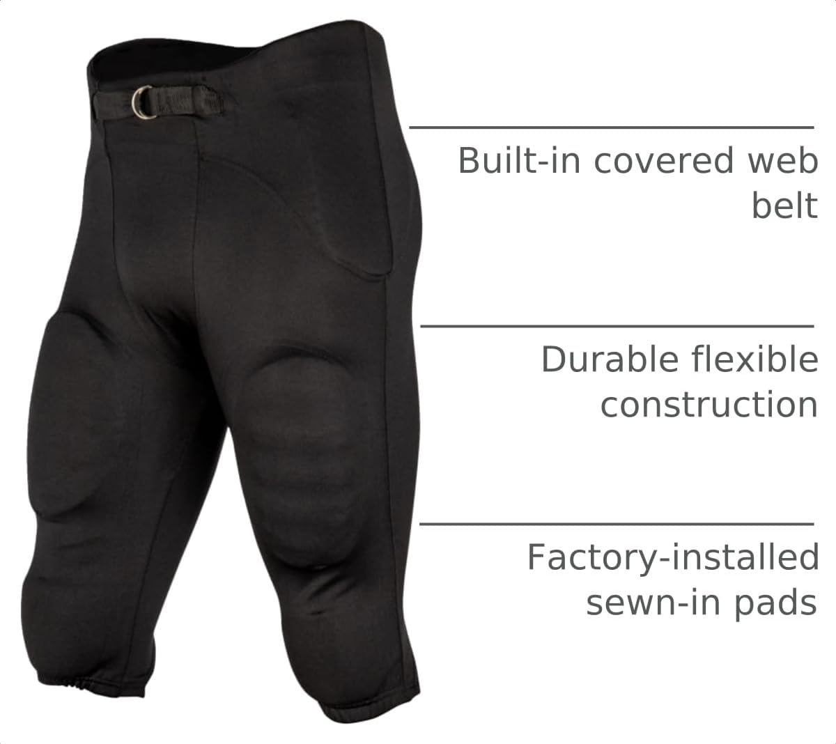 Champro Safety Practice Football Pants with Pads image 4