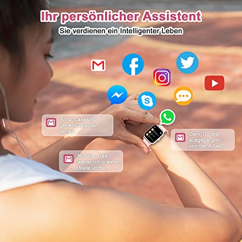 Blackview Smartwatch Damen, Fitness Tracker, 1,3 Zoll HD Voll Touchscreen, Armbanduhr mit Pulsmesser Schlafmonitor, SpO2, Schrittzähler Uhr Sportuhr Stoppuhr Aktivitätstracker für Android iOS, Rosa - Image 4