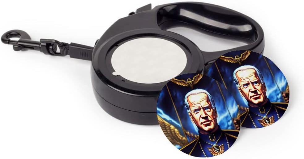 Joe Biden Cartoon Art Retractable Pet Leash - God Emperor Leash - Cool Dog Leash - 197 inches
