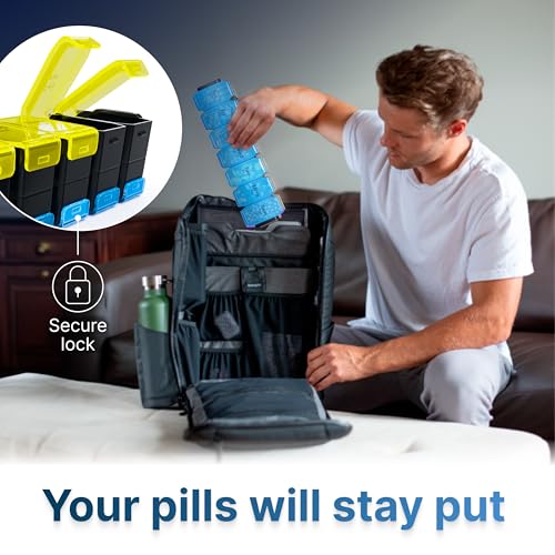 Image of Extra Large Pill Organizer 2 Times a Day - XL Pill Box 7 Day with Big AM /PM Compartments - Fits Large Vitamins, Supplements & Gummies, for 7 or 14-Day Use, Color-Coded, Senior-Friendly, No Spills