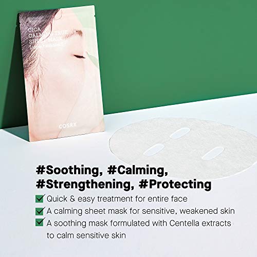 COSRX Cica Calming True Sheet Mask, Centella Face Mask, 0.71 fl oz - image 2