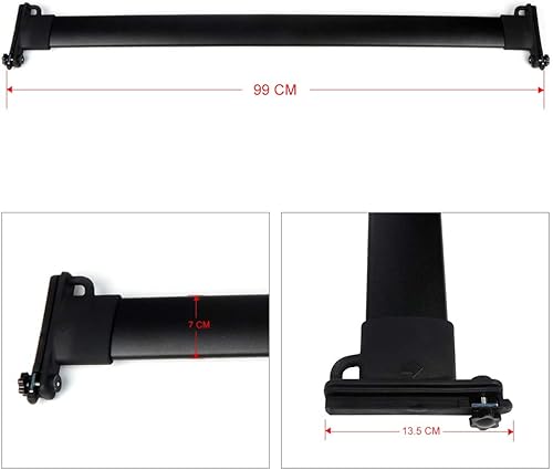 Miniatura 2 de INEEDUP Barras transversales para Ford Escape 2008 2009 2010 2011 2012 estilo OE atornillado portaequipajes, barra transversal, portaequipajes,
