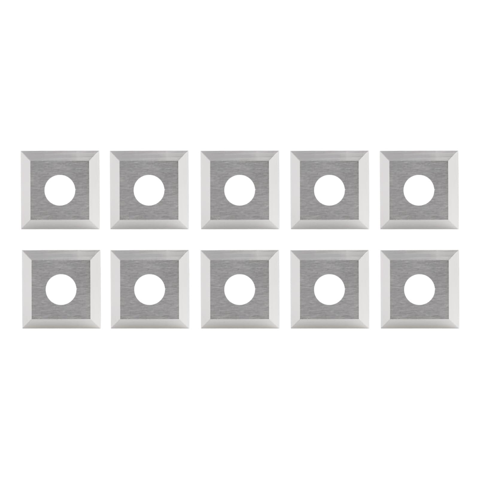Laxalo One Color Carbide Cutters Indexable Blades For Woodworking Lathe, Turning Planer Replacement Square Inserts 10Pcs(12X12x1.5mm)
