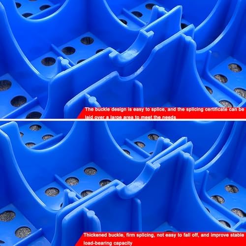 Lightweight Waterproof HDPE Plastic Pallets, Nestable Ventilated Racks for Moisture-Proof Storage - Ideal for Garage, Supermarket, Basement Use - White