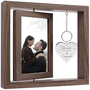 Engagement Gifts for Couples,4×6 Rotating Floating Engagement Picture Frame,Wedding Engaged Gifts for Newly Engaged Couples 2025,Cool Engagement Gifts for Women,Bride to Be Gifts