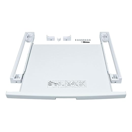 Bosch WTZ11400 / Verbindungssatz mit Auszug zum sicheren Befestigen des Wäschetrockners auf der Waschmaschine / 57,4 ×59,6 × 4,2 cm (L × B × H)