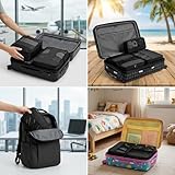 Compression Packing Cubes - 4 Pack Space Saving Travel Organizers for Suitcases and Backpacks (Jet Black) - Image 8