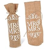 BOLSA DE VINO DE MATRIMONIO: trae el vino delicadamente vestido a la fiesta con esta hermosa bolsa de botella de vino.