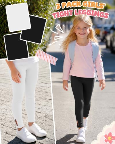 Image of 3 Pack Toddler Girls Cotton Leggings Bow Tight Pants