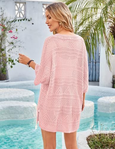 Image of GRACE KARIN Women Lightweight Summer Cardigan Crochet Knit Kimono Sweaters