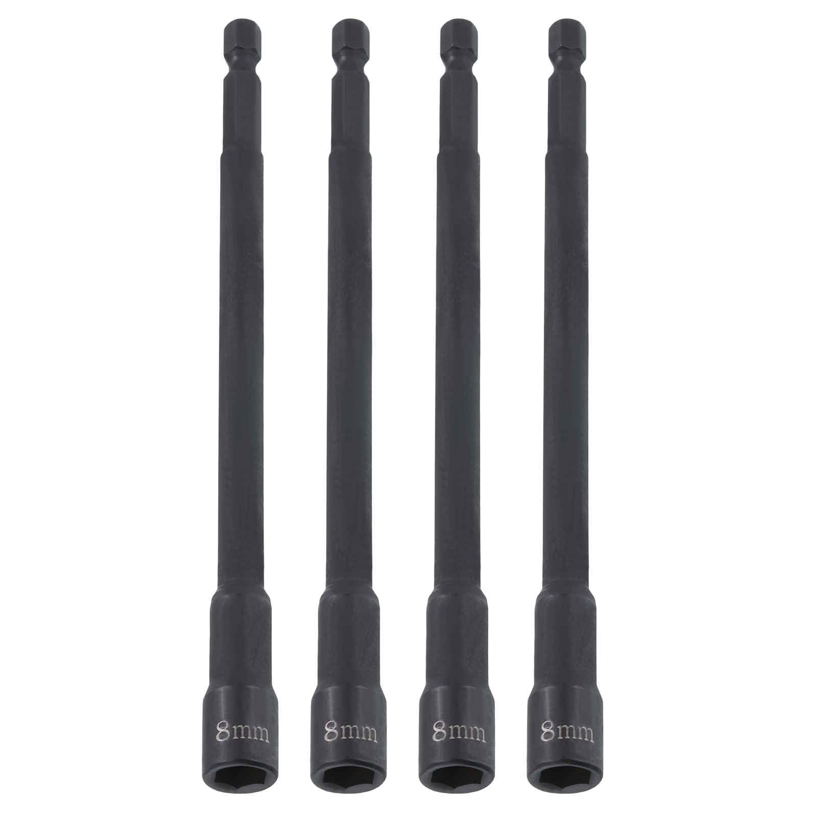 ROWORKX 8mm Nut Setter Driver Bit Magnetic 150mm Metric Deep Socket 4pc