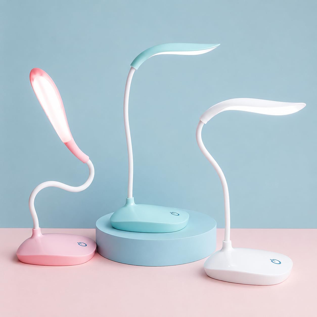 Flexible LED Desk Lamp Multicolours with Touch Control, USB Powered, 3 Brightness Levels, Eye-Care Study Table Lamp-image-45