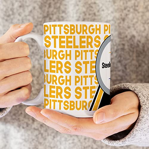 Image of Rico Industries NFL Football 15 oz White Ceramic Mug