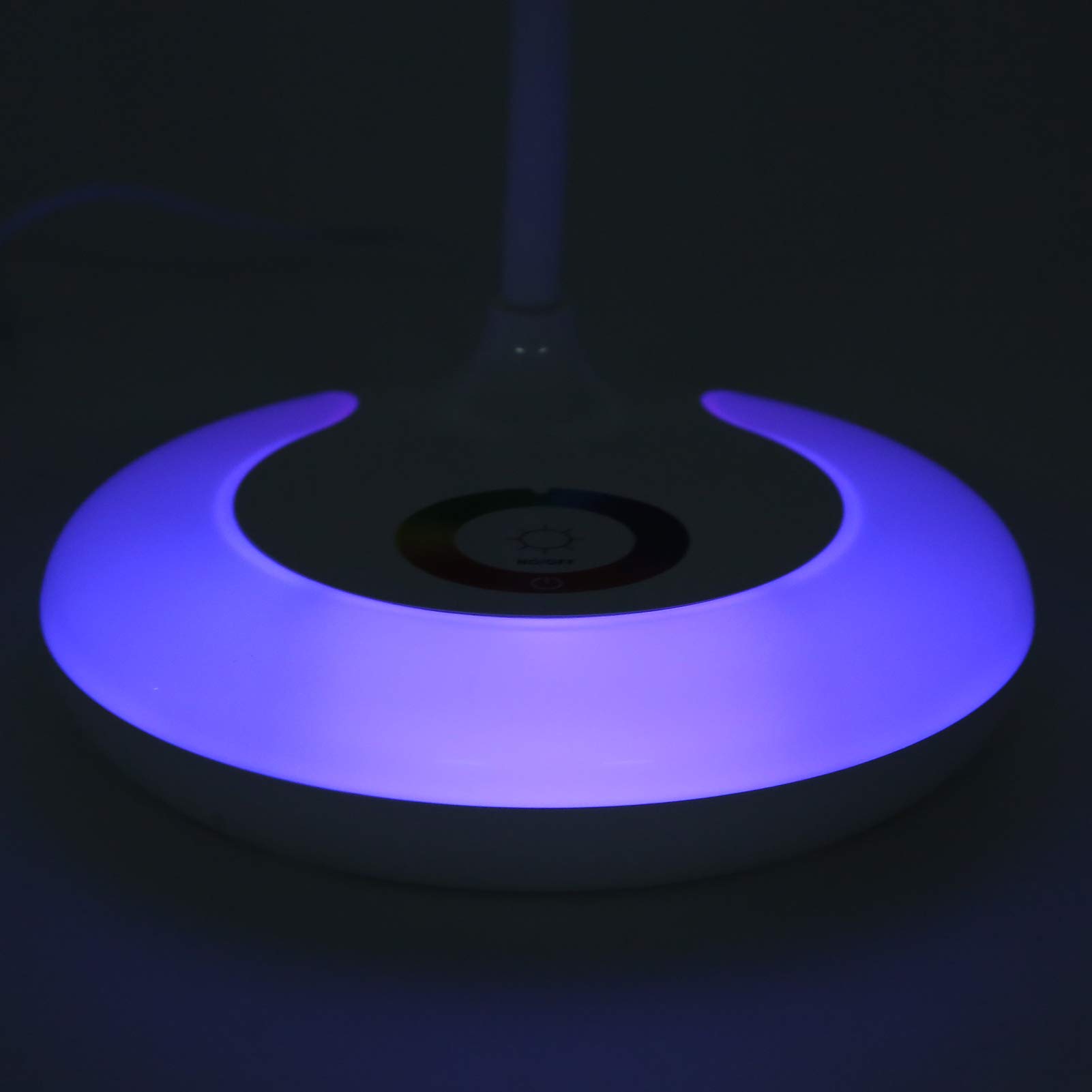Lampada da Tavolo a LED USB, Luce da Tavolo con Regolazione Tattile, Protezione per gli Occhi Luce Dimmerazione Tattile Colorata, Lampada da Studio Flessibile a Collo D'oca