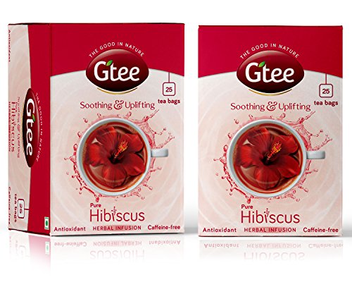 GTEE Hibiscus Tea Bags, 25 Tea bags (Pack of 2)