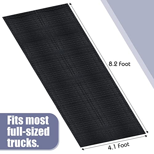 Truck Bed Mat Liner Bed Liner Cargo Universal Heavyweight Utility Bed Mat Durable Weather Protection for Truck Cargo Van SUV Pickup Accessories Trim to Fit Design Black Thick, 4.1 Feet x 8.2 Feet