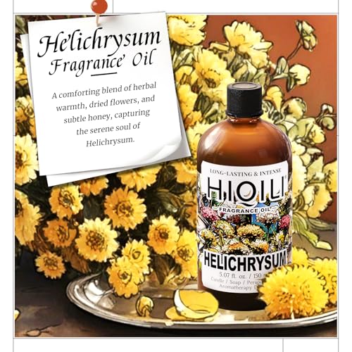 Image of HIQILI Helichrysum Fragrance Oil, DIY Skin Care & Body Product - 5.07 Fl Oz | Suitable for Essential Oil Diffuser, Candle & Soap Making, DIY Helichrysum Balm, Long-Lasting Scent