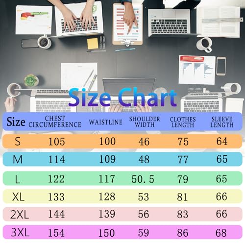 Men's Loose Long Sleeve Shirts 4 Way Stretch Casual Dress Shirts with Standard Collar Button Down Shirts - Image 5