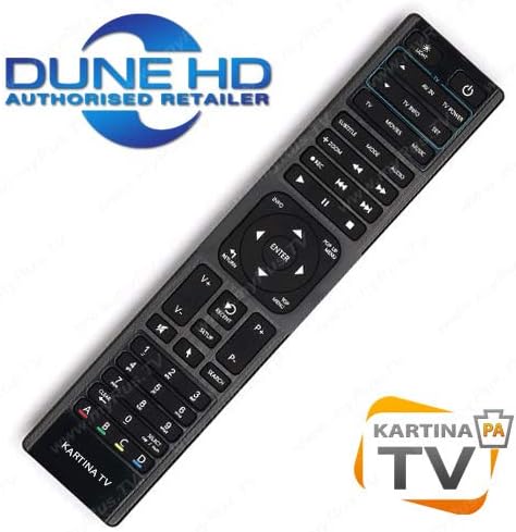 Kartina TV Dune HD Programmable Remote Control for : Dune Like Dune Micro HD Dune HD 53D Lite Dune HD TV-101 Dune HD TV-102 Dune HD TV-301 Dune HD TV-303D Dune HD Smart Series Dune HD Base Dune HD