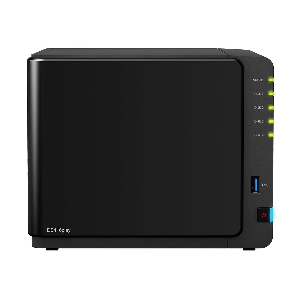 Synology DS416play - Servidor NAS para archivos multimedia y transcodificación 4K UHD (Intel Celeron N3060, HDD de 40 TB, 1 GB DDR3, USB 3.0), color negro