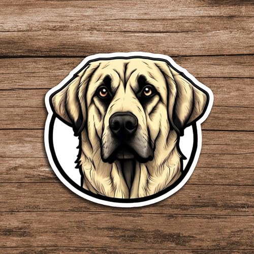 Image of Anatolian Shepherd Dog Sticker Cartoon Anatolian Shepherd Vinyl Decal Waterproof Livestock Guardian Dog Sticker for Car Laptop Water Bottle Window Pet Lover Gift